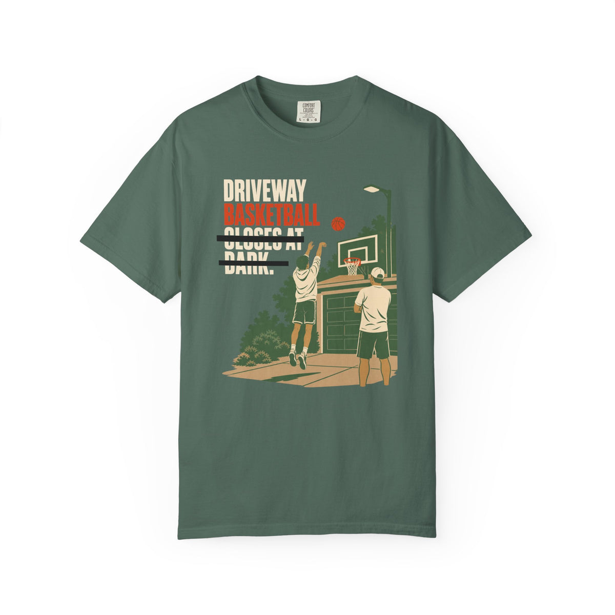 Basketball Driveway Tee — "Driveway Basketball" Retro Outdoor Court T‑Shirt