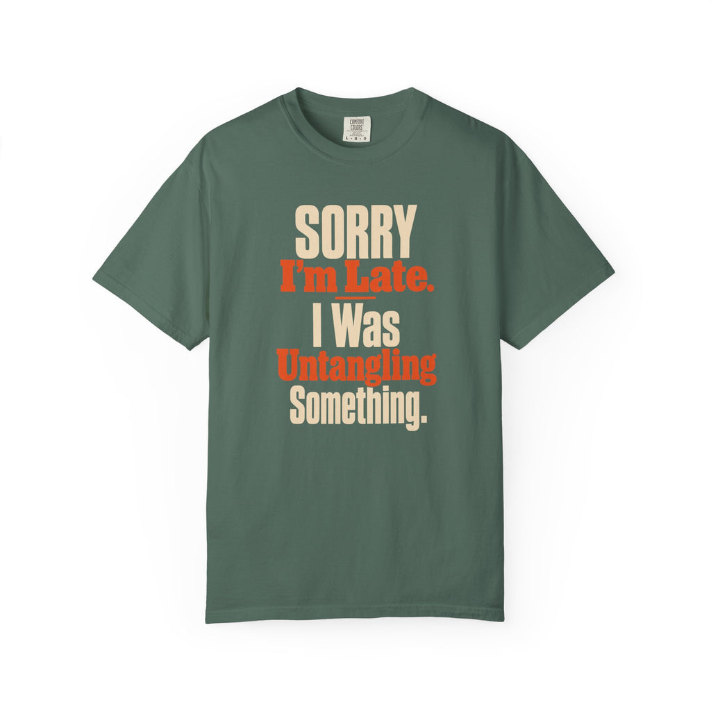 Sorry I'm Late Funny Fishing T-Shirt for Men