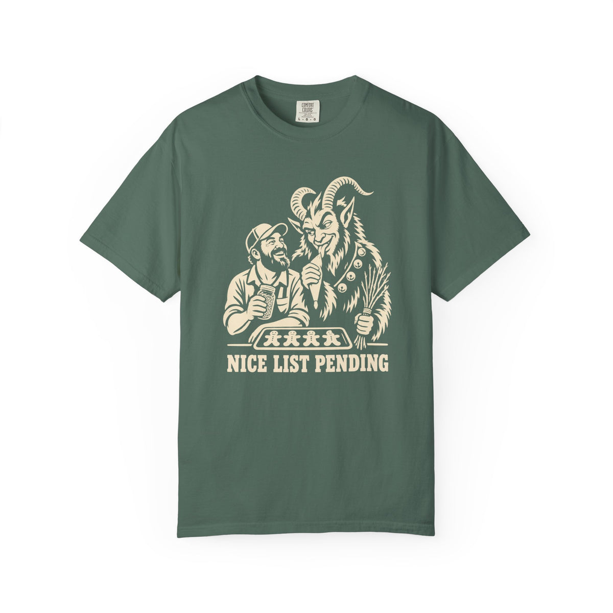 Nice List Pending Krampus Christmas T-Shirt for Dad