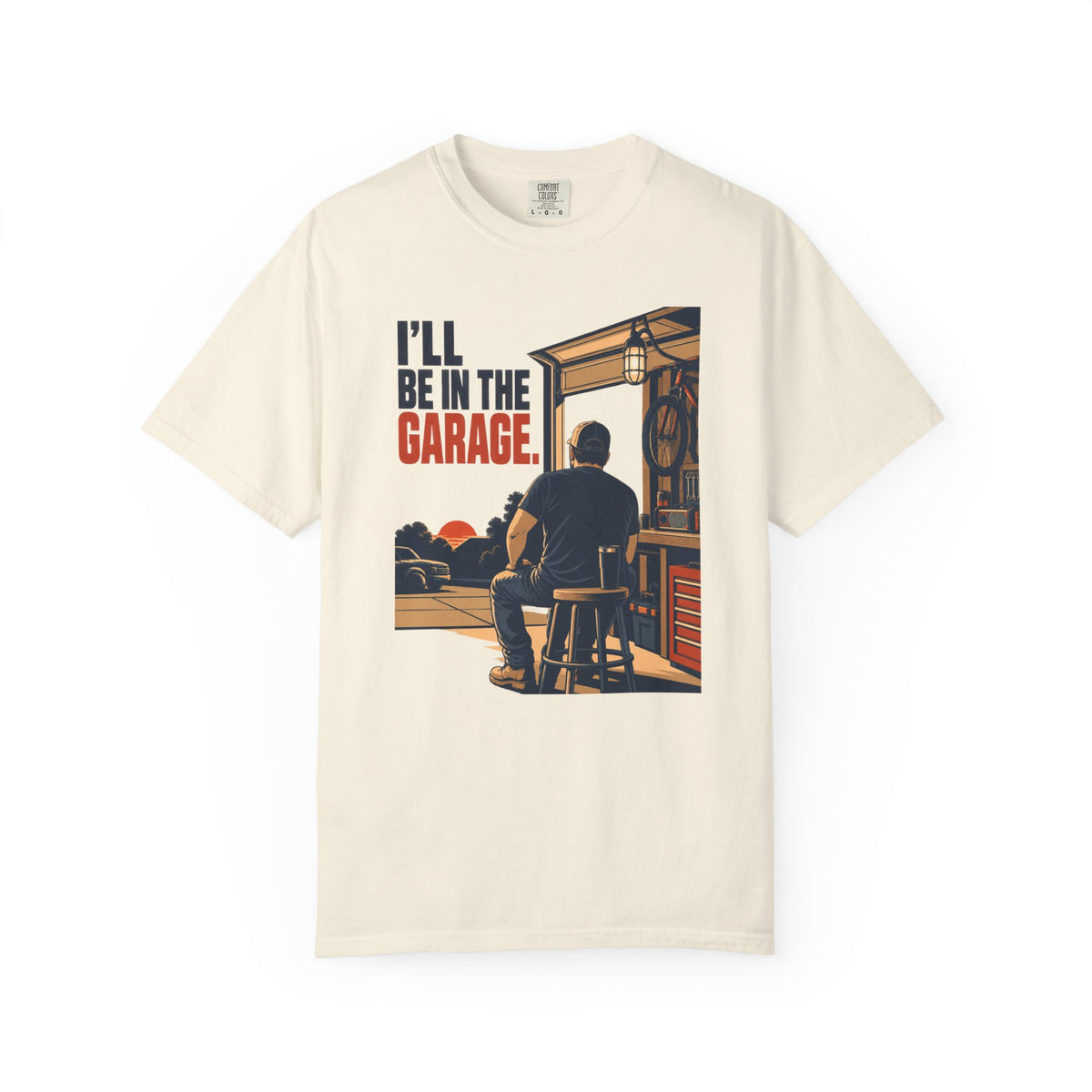 I’ll Be in the Garage T-Shirt – Vintage Mechanic Workshop Graphic Tee