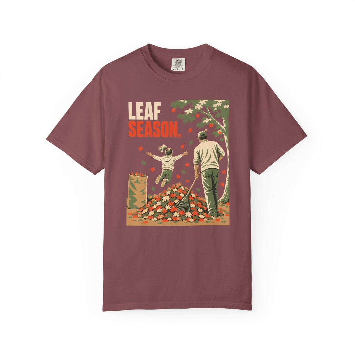 Leaf Season T-Shirt — Vintage Autumn Leaf Pile Design