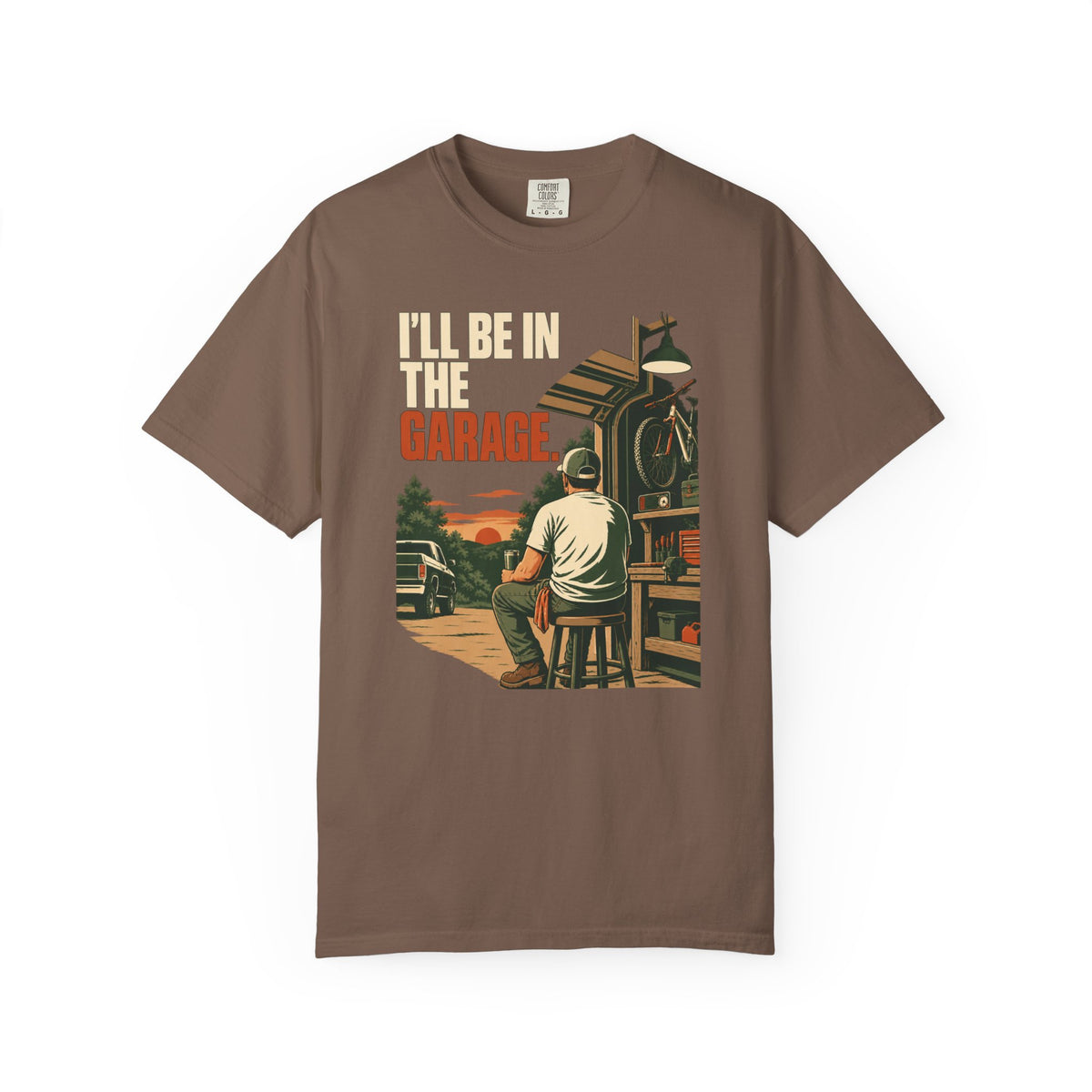 I'll Be In The Garage T-Shirt – Retro Mechanic Workshop Tee