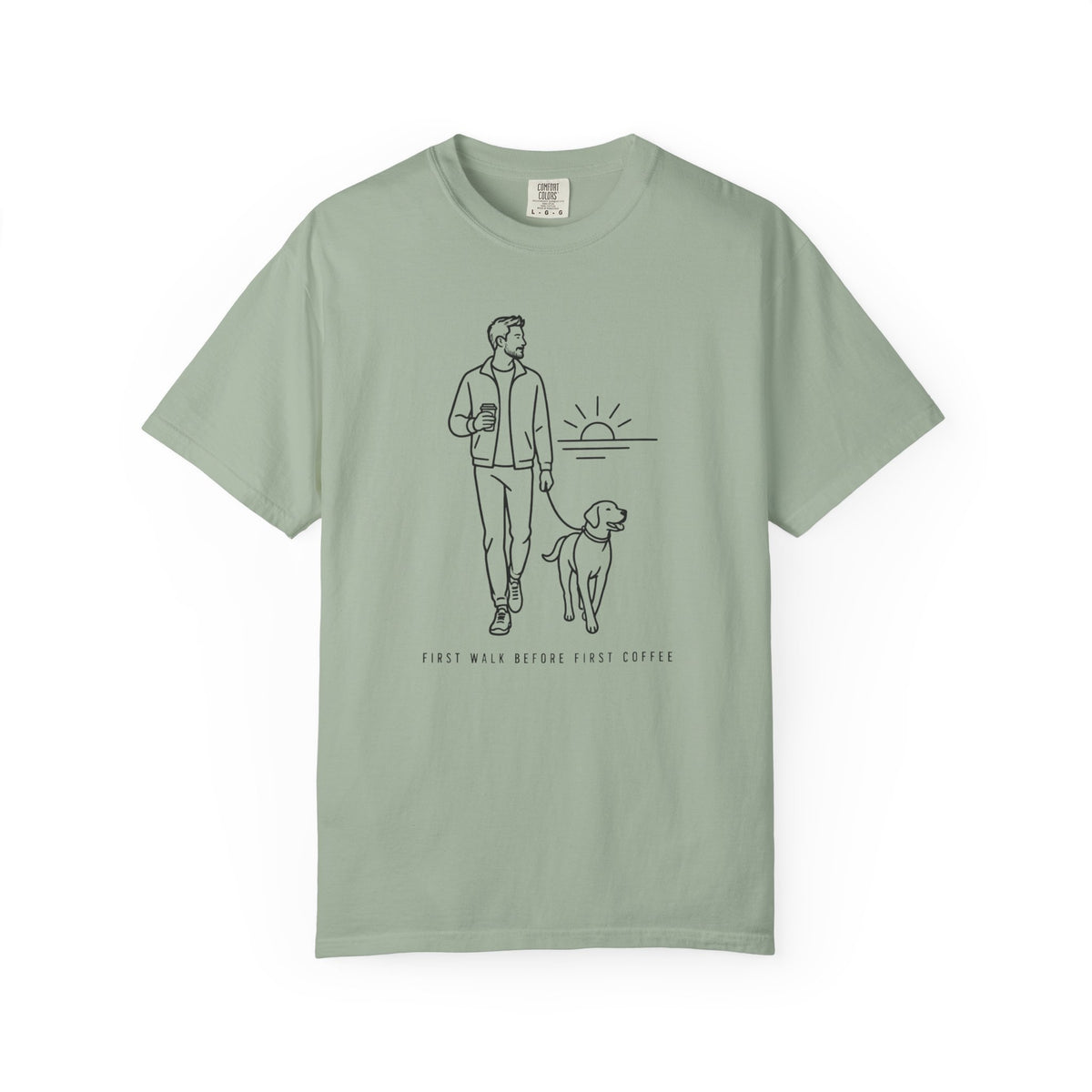 First Walk Before First Coffee Dog Dad T-Shirt