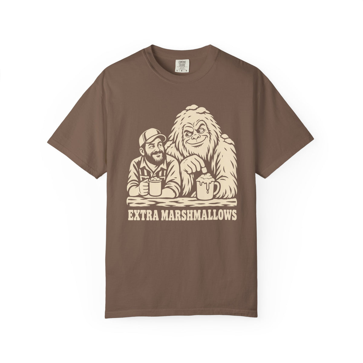 Extra Marshmallows Bigfoot Christmas T-Shirt for Dad