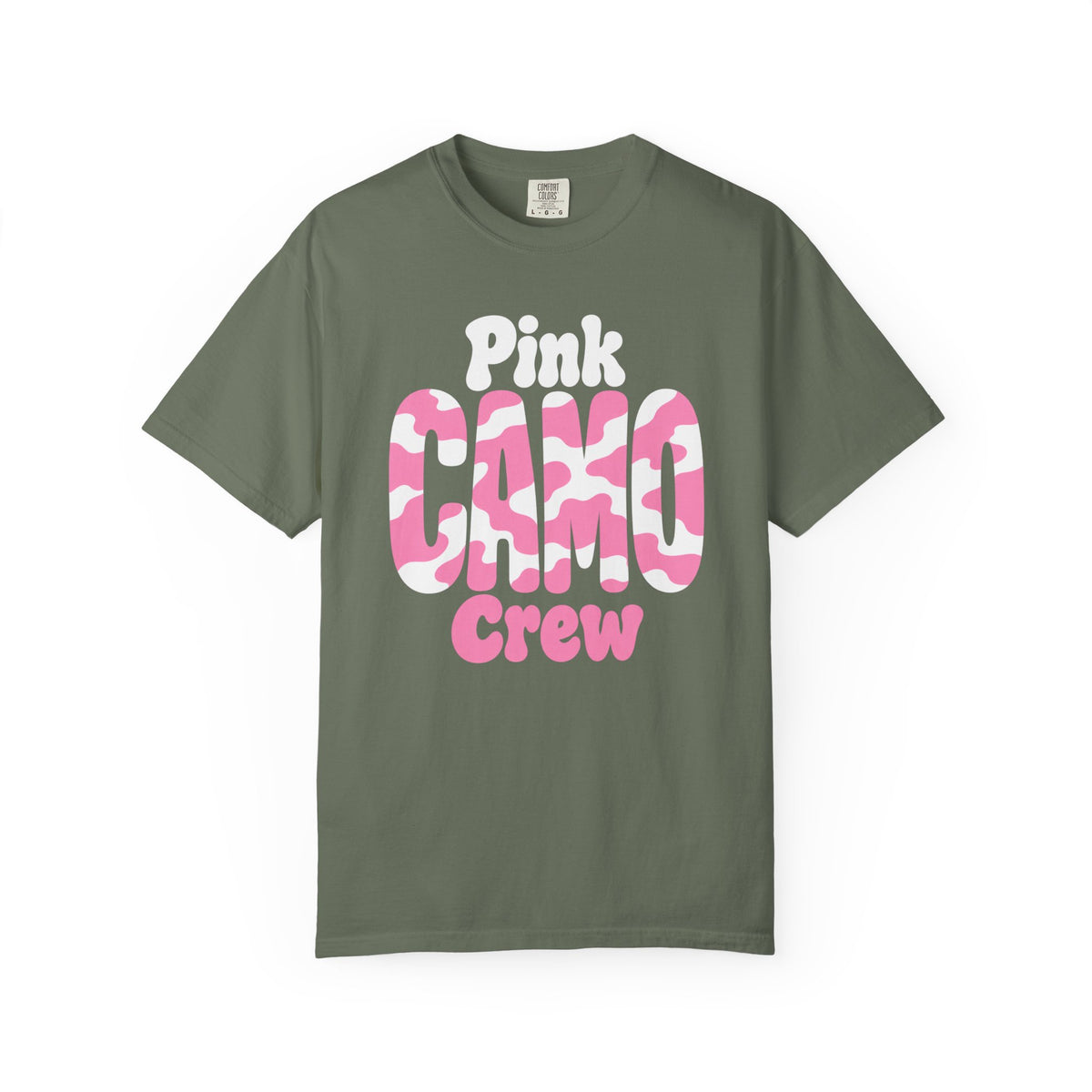 Pink Camo Crew Camo Dad T-Shirt
