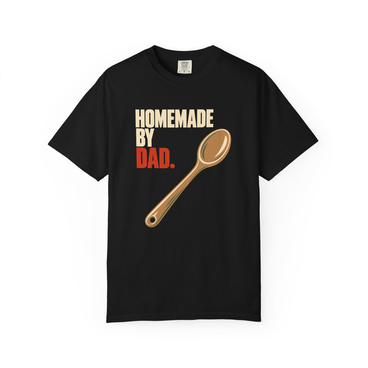 Homemade by Dad T-Shirt – Funny Father’s Day Cooking Tee with Spoon Graphic