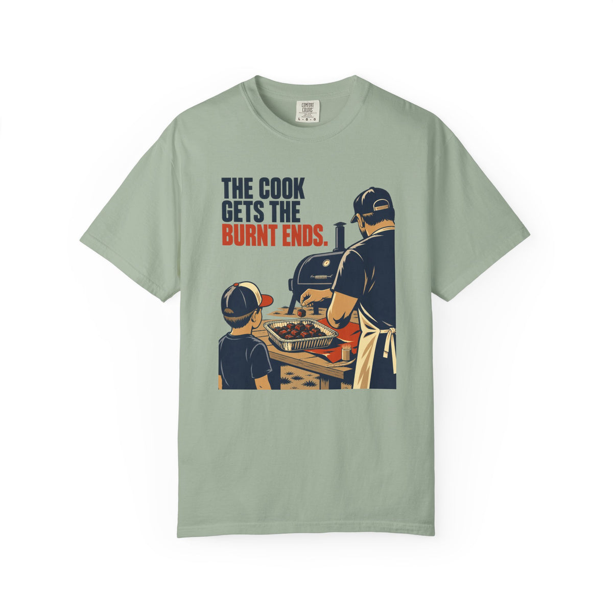 Grillmaster T‑Shirt – “The Cook Gets the Burnt Ends” BBQ Dad Tee