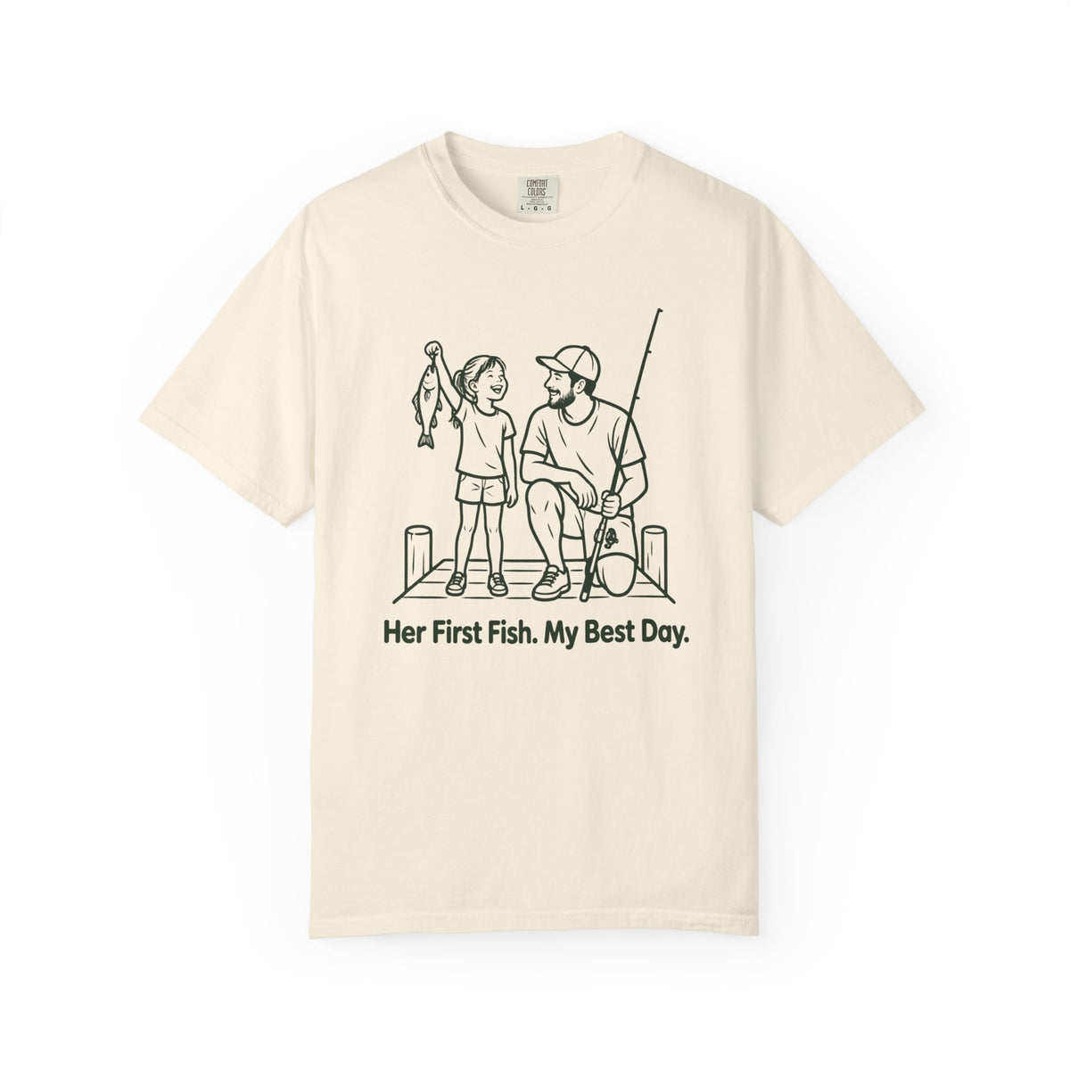 Her First Fish. My Best Day. Fishing Dad T-Shirt