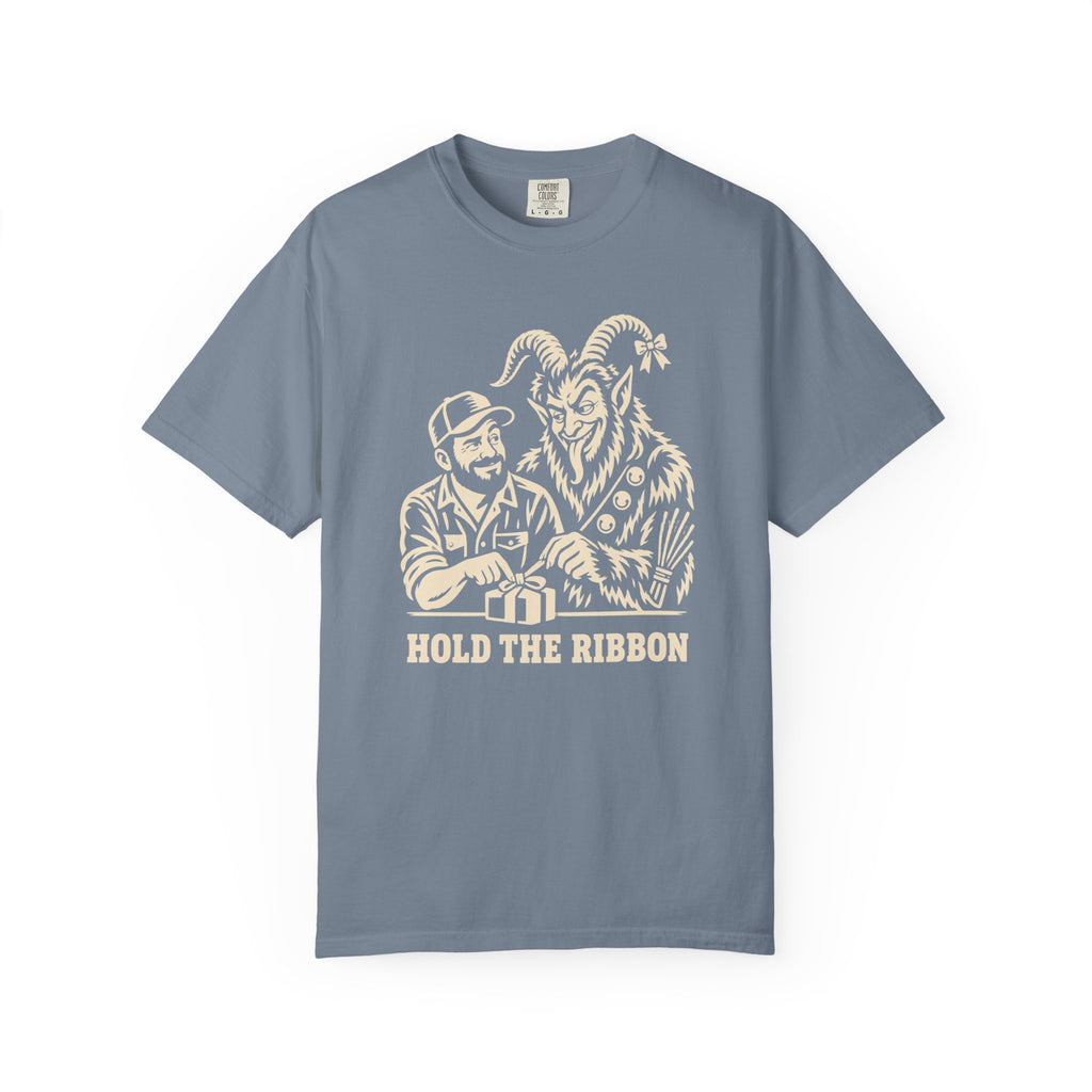Hold The Ribbon Funny Krampus T-Shirt for Dad