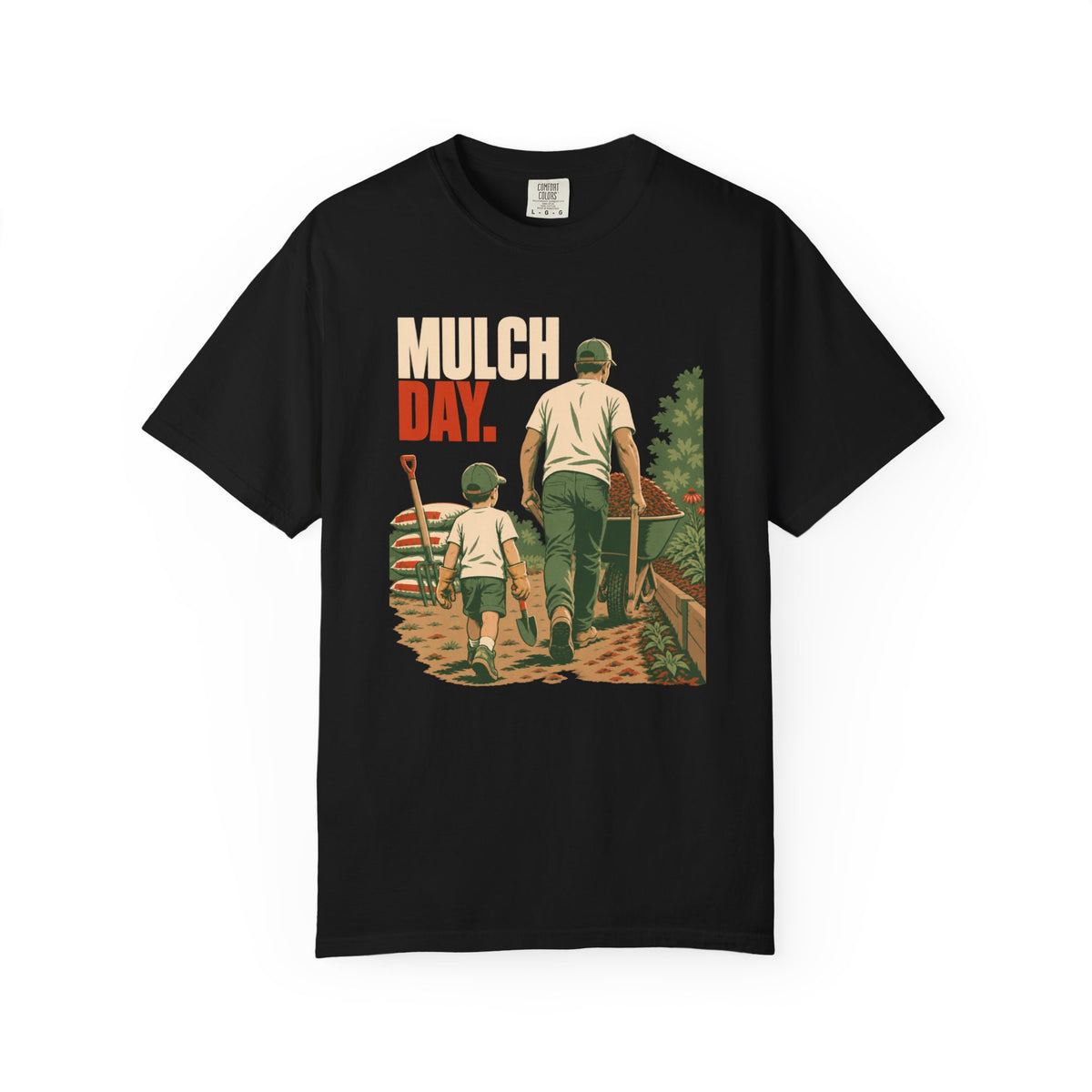 Mulch Day T-Shirt — Father & Son Gardening Vintage Tee