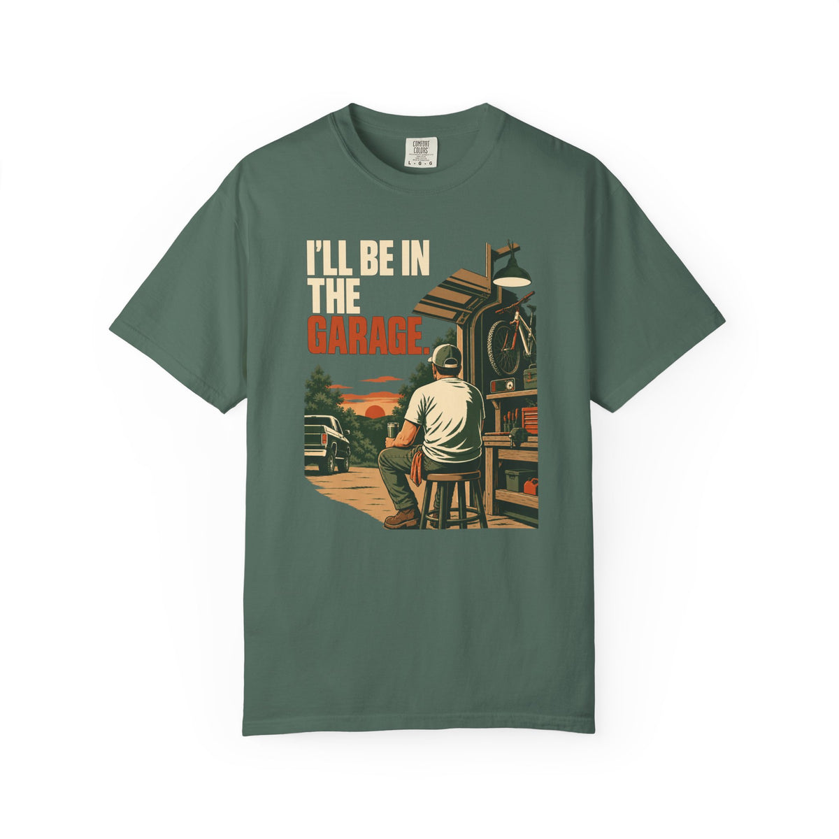 I'll Be In The Garage T-Shirt – Retro Mechanic Workshop Tee