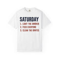 Saturday List BBQ Dad Shirt, Light the Smoker