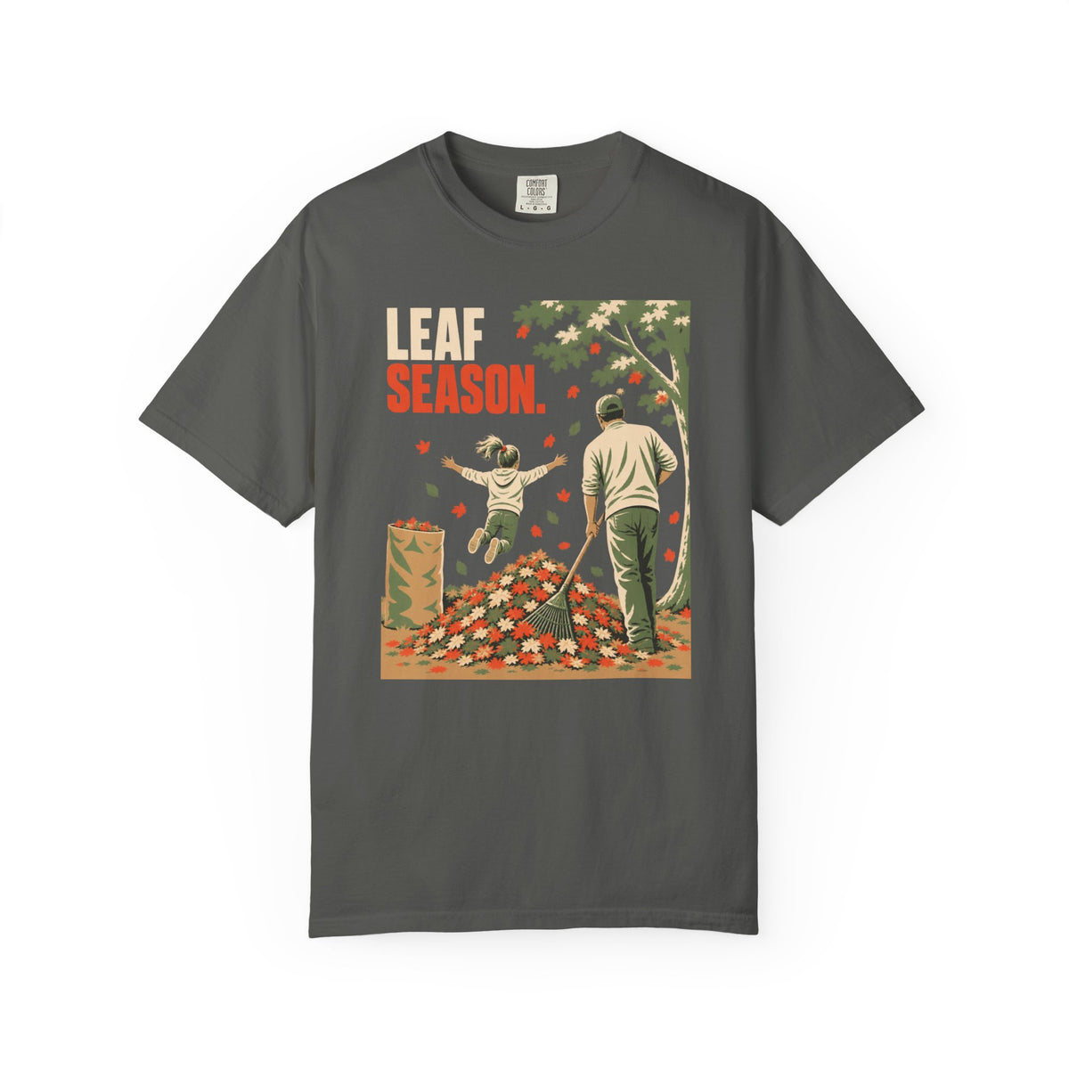 Leaf Season T-Shirt — Vintage Autumn Leaf Pile Design