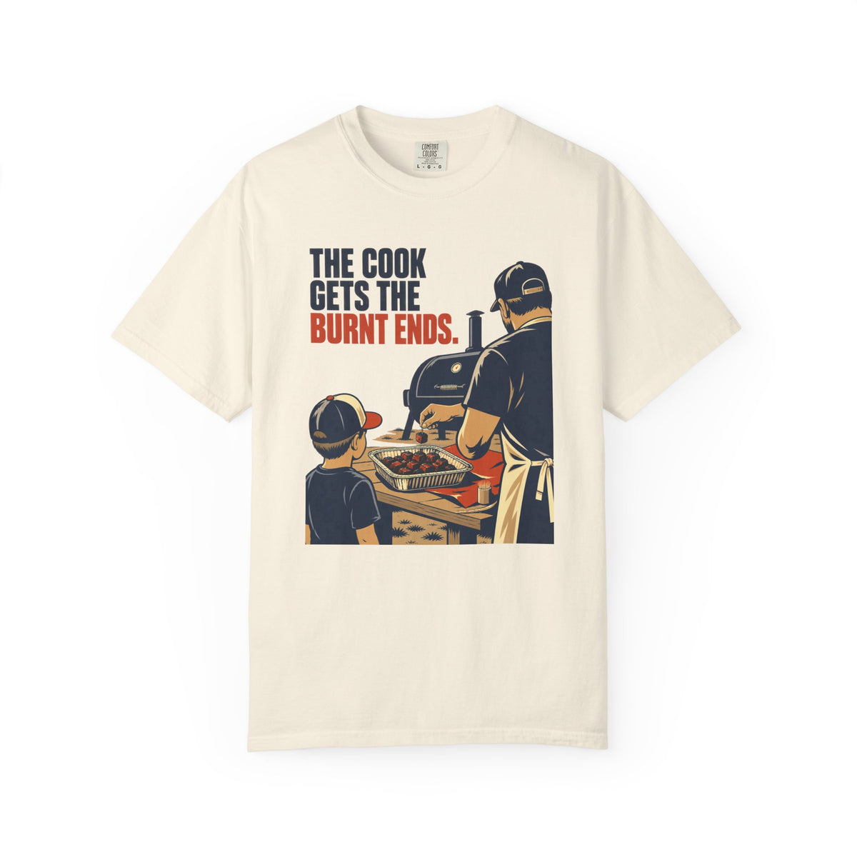 Grillmaster T‑Shirt – “The Cook Gets the Burnt Ends” BBQ Dad Tee