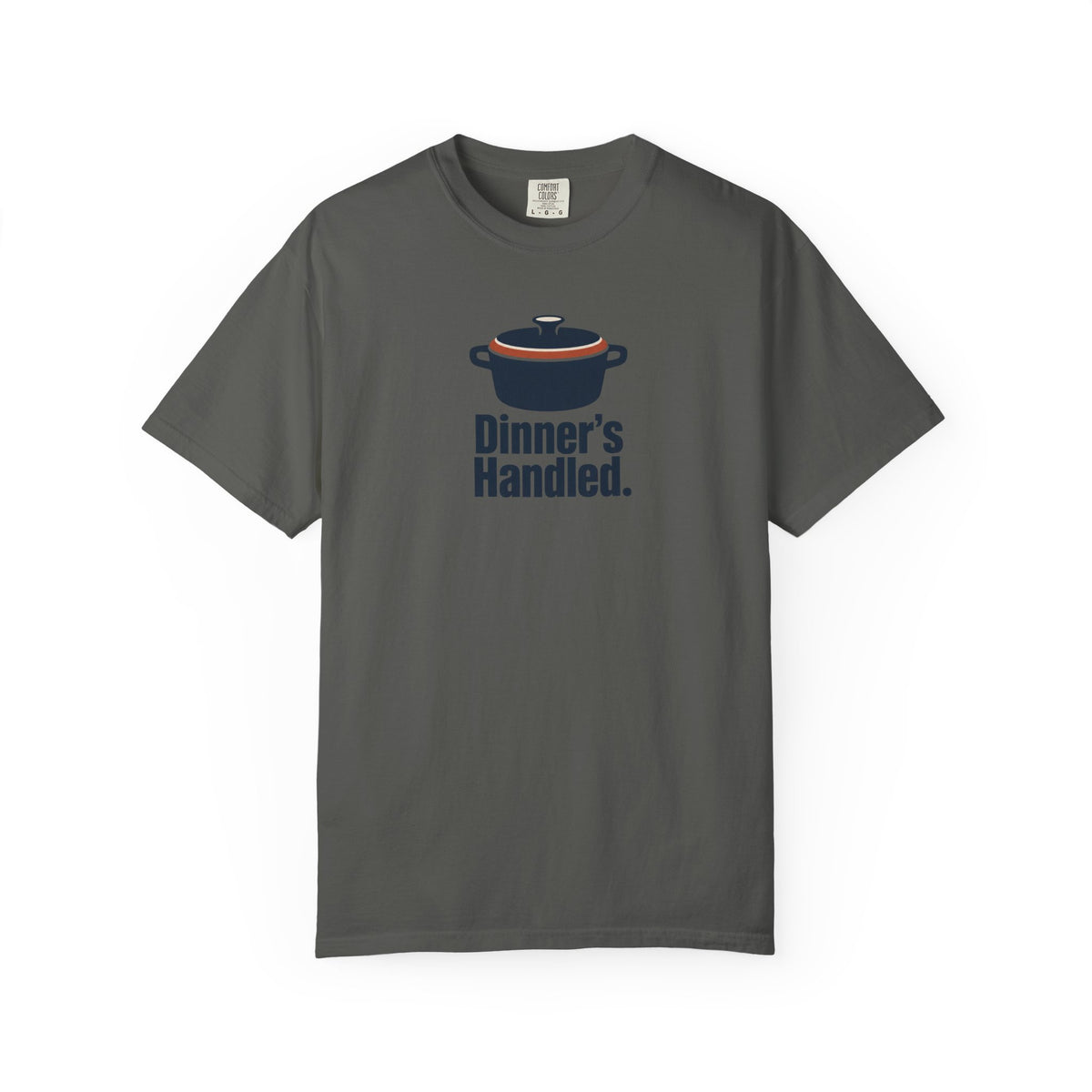 Dinner's Handled T-Shirt — Cooking Pot Graphic Tee for Home Cooks & Dinner Nights