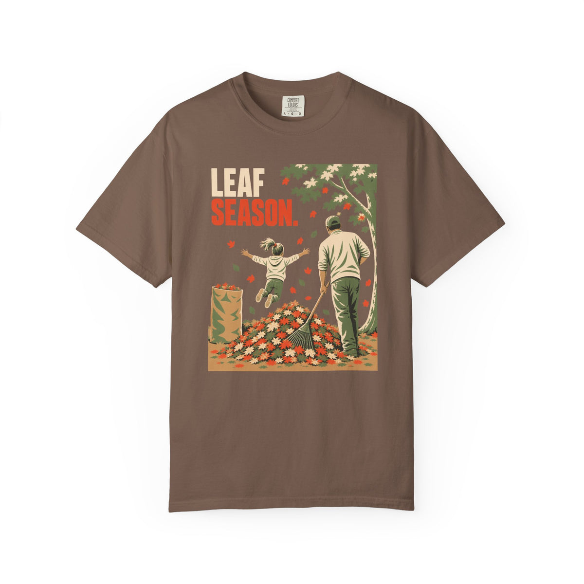 Leaf Season T-Shirt — Vintage Autumn Leaf Pile Design