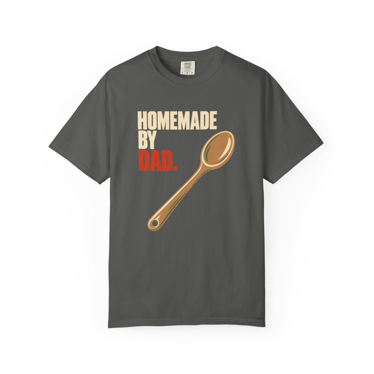 Homemade by Dad T-Shirt – Funny Father’s Day Cooking Tee with Spoon Graphic