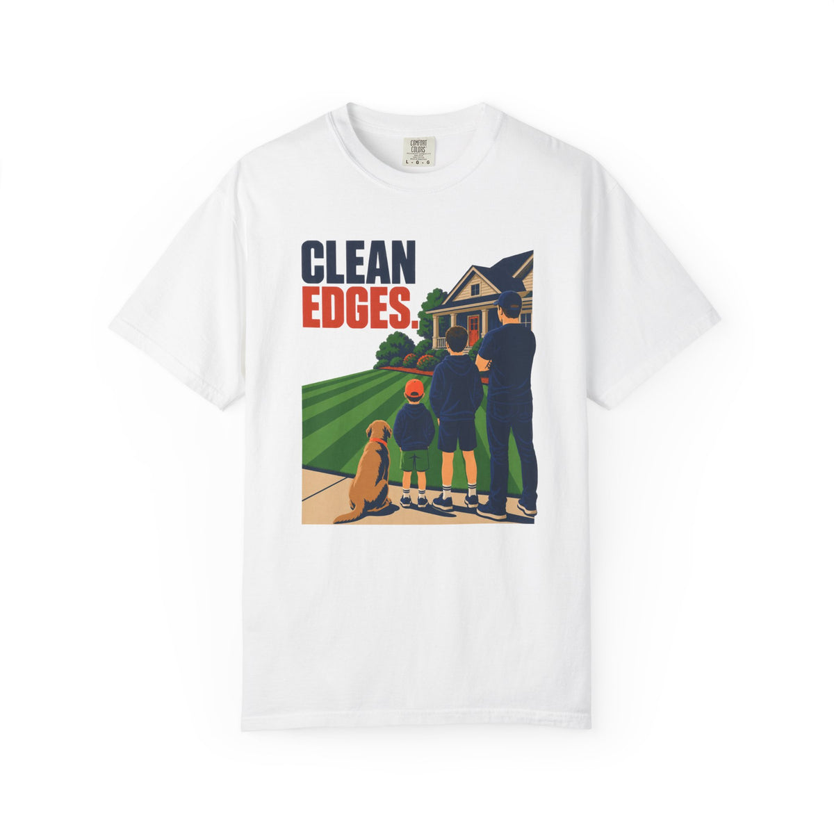 Clean Edges T-Shirt — Family Lawn Care Graphic Tee
