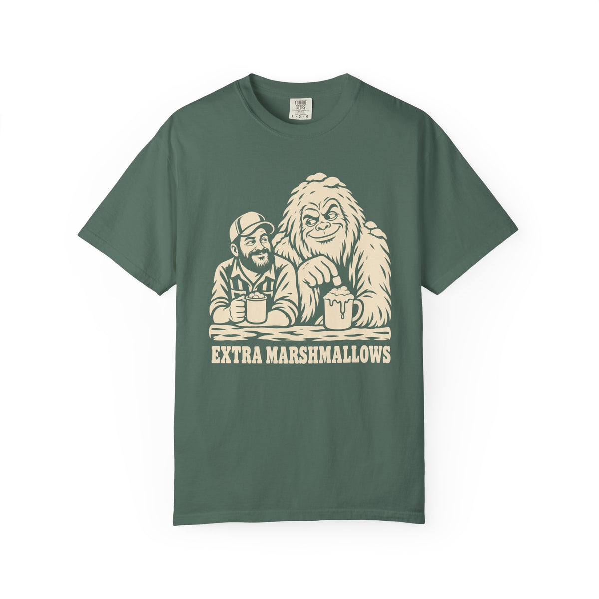 Extra Marshmallows Bigfoot Christmas T-Shirt for Dad