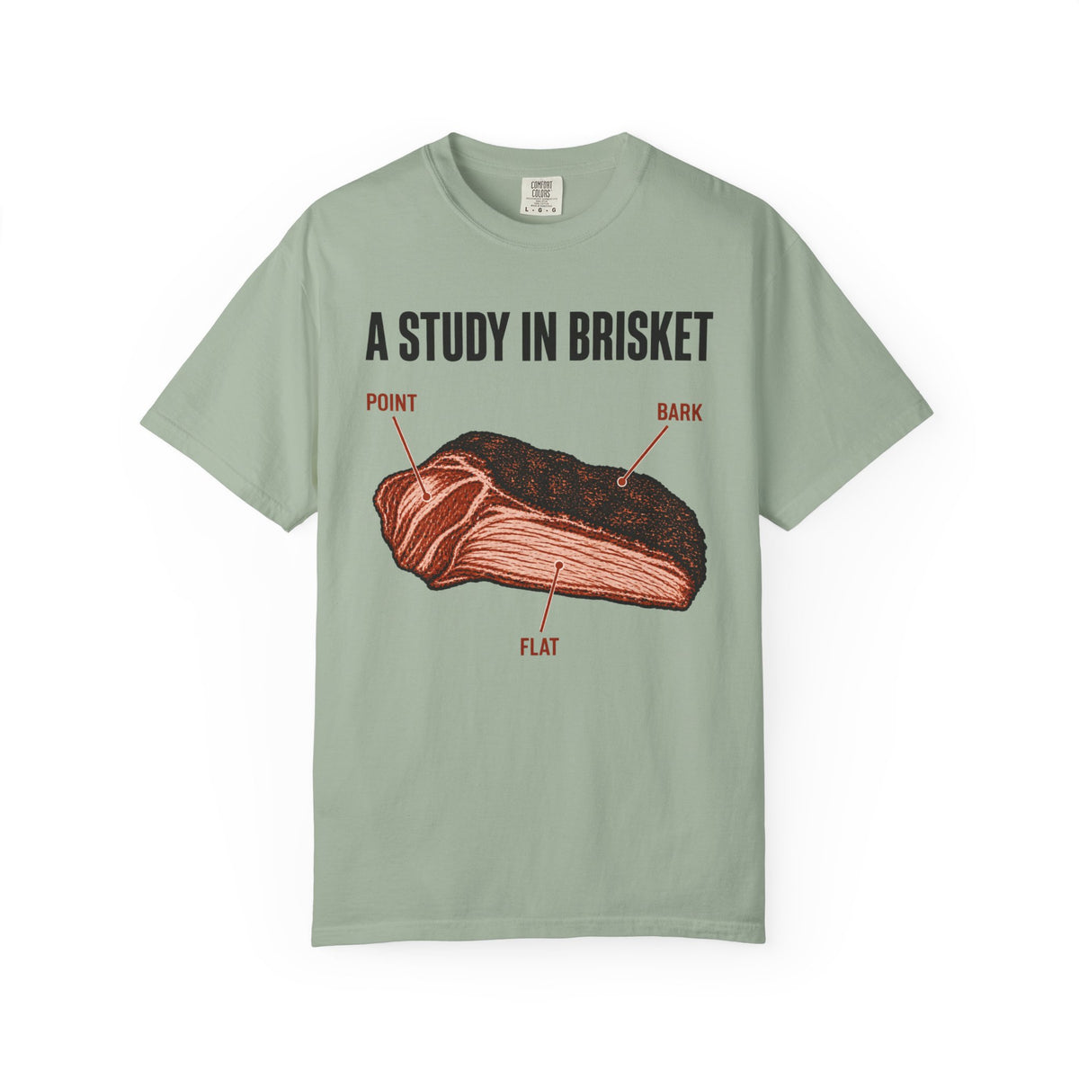 A Study in Brisket BBQ Shirt, Point Flat Bark