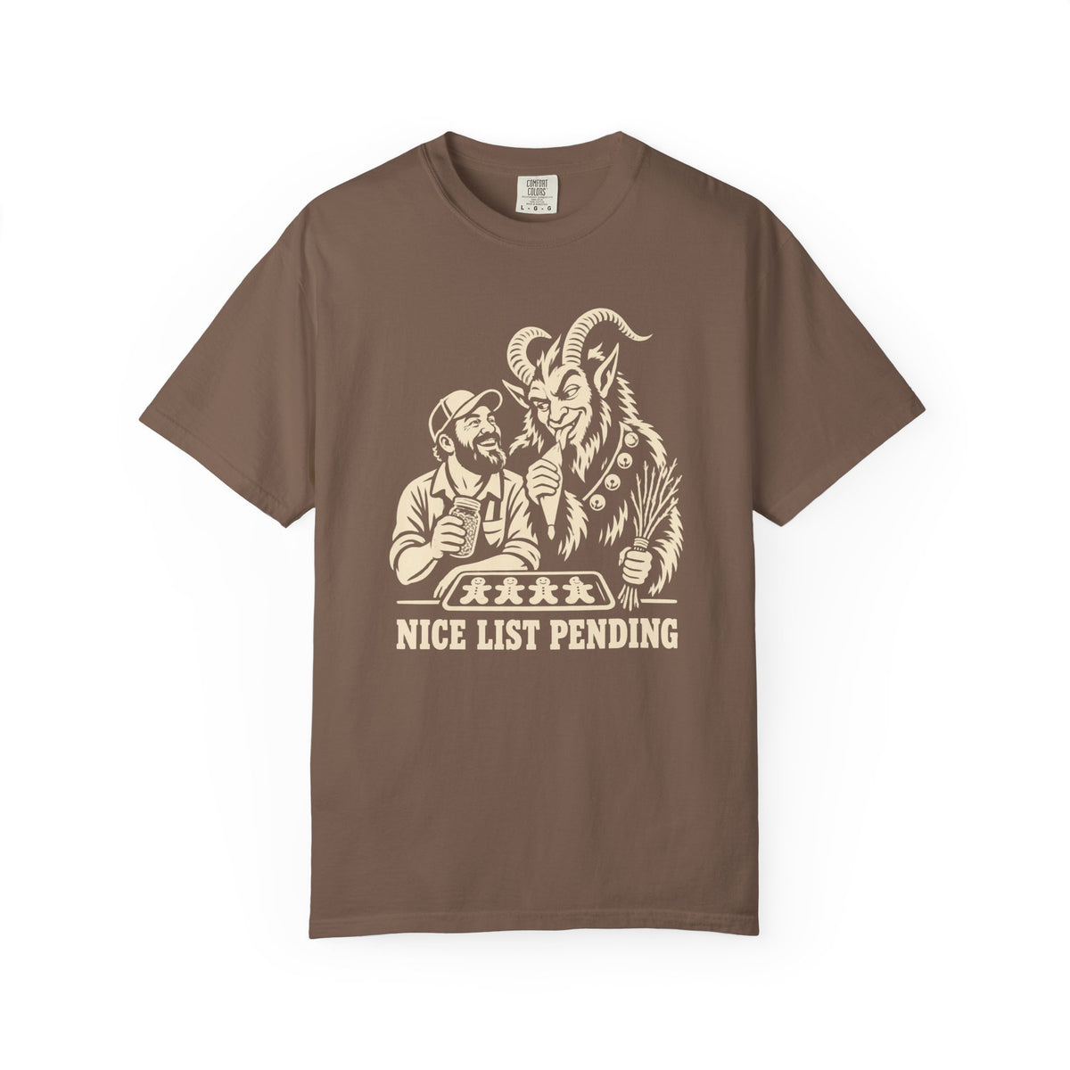 Nice List Pending Krampus Christmas T-Shirt for Dad