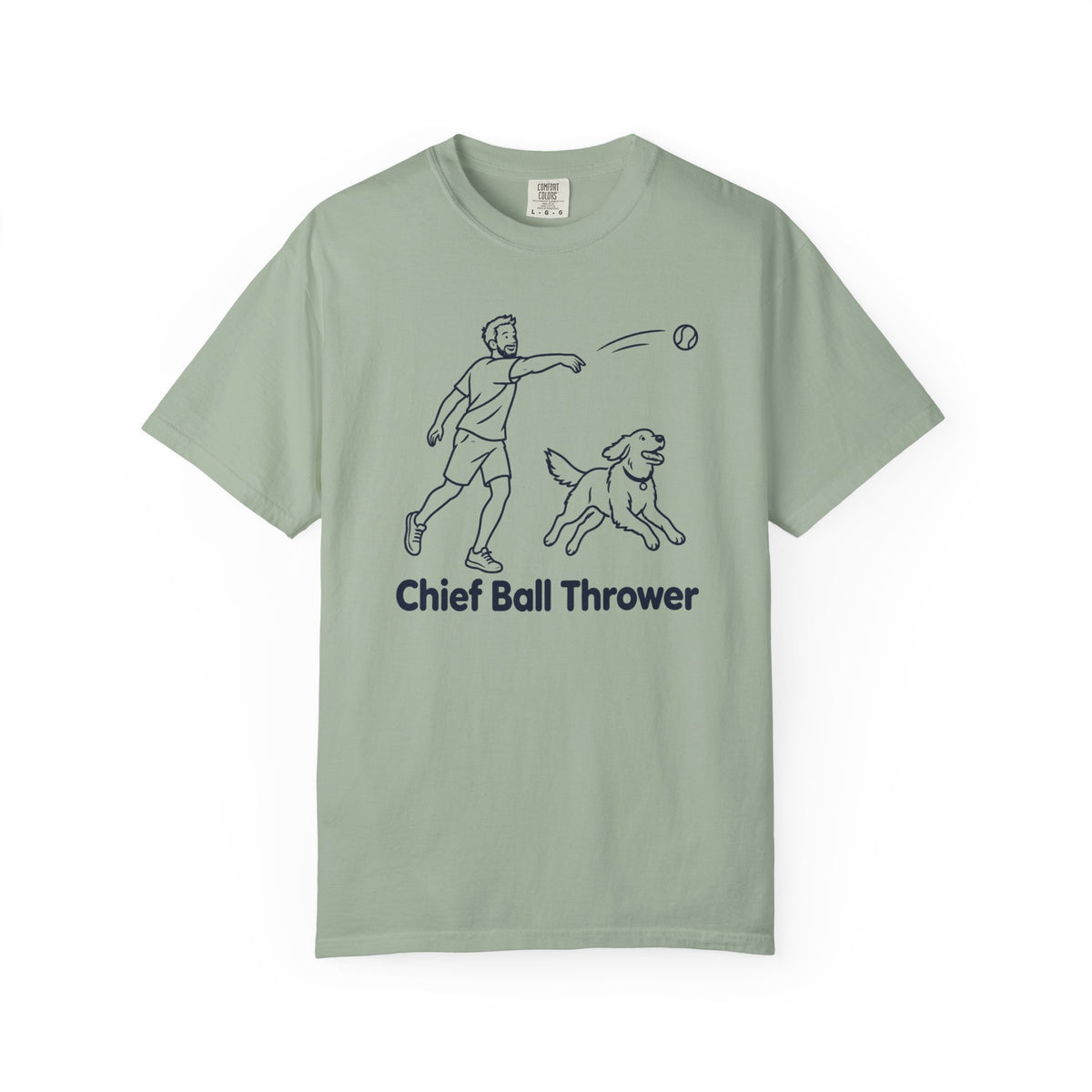 Chief Ball Thrower Funny Dog Dad T-Shirt