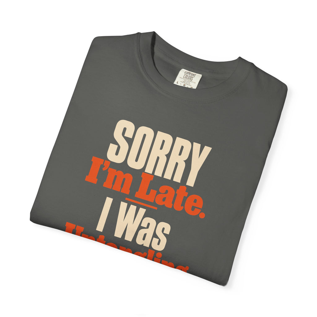 Sorry I'm Late Funny Fishing T-Shirt for Men