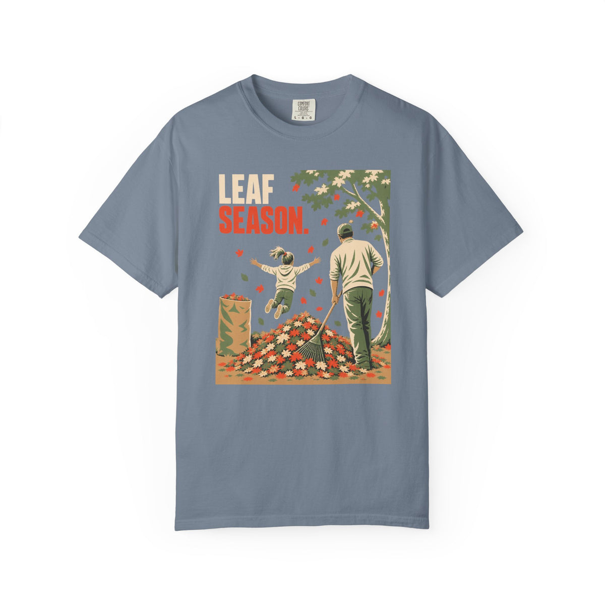 Leaf Season T-Shirt — Vintage Autumn Leaf Pile Design