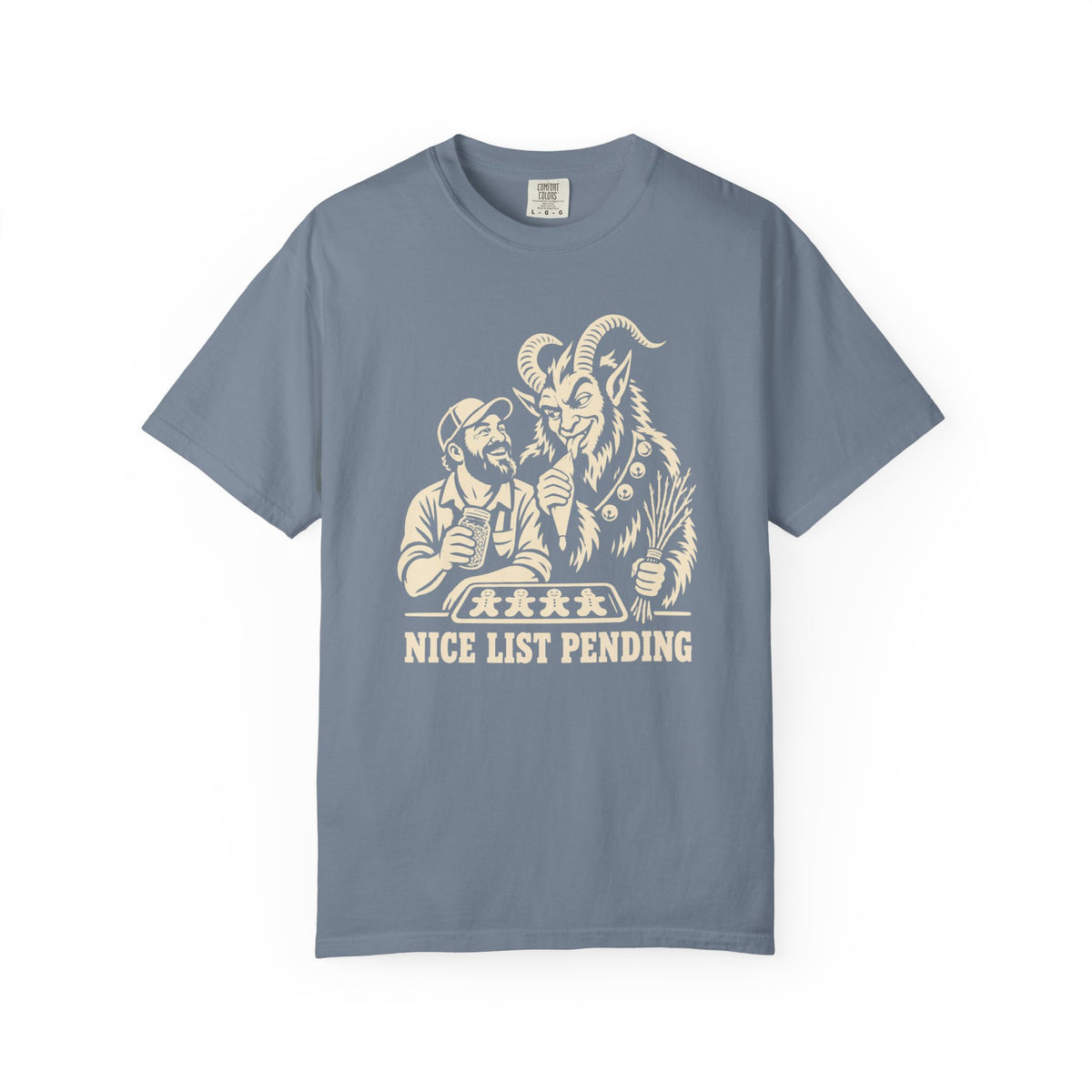 Nice List Pending Krampus Christmas T-Shirt for Dad