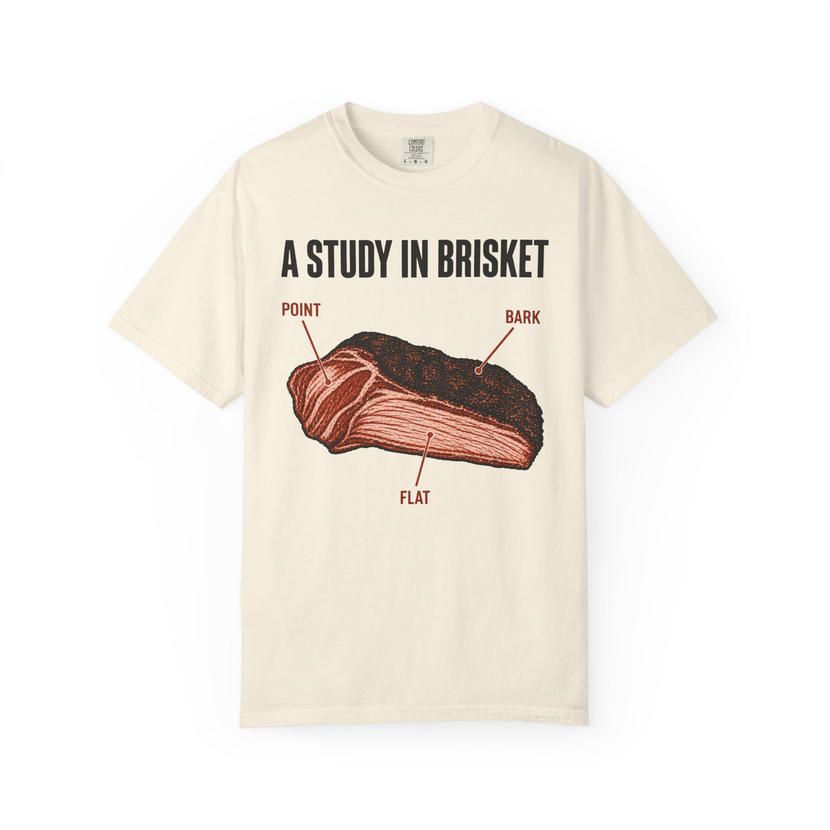 A Study in Brisket BBQ Shirt, Point Flat Bark