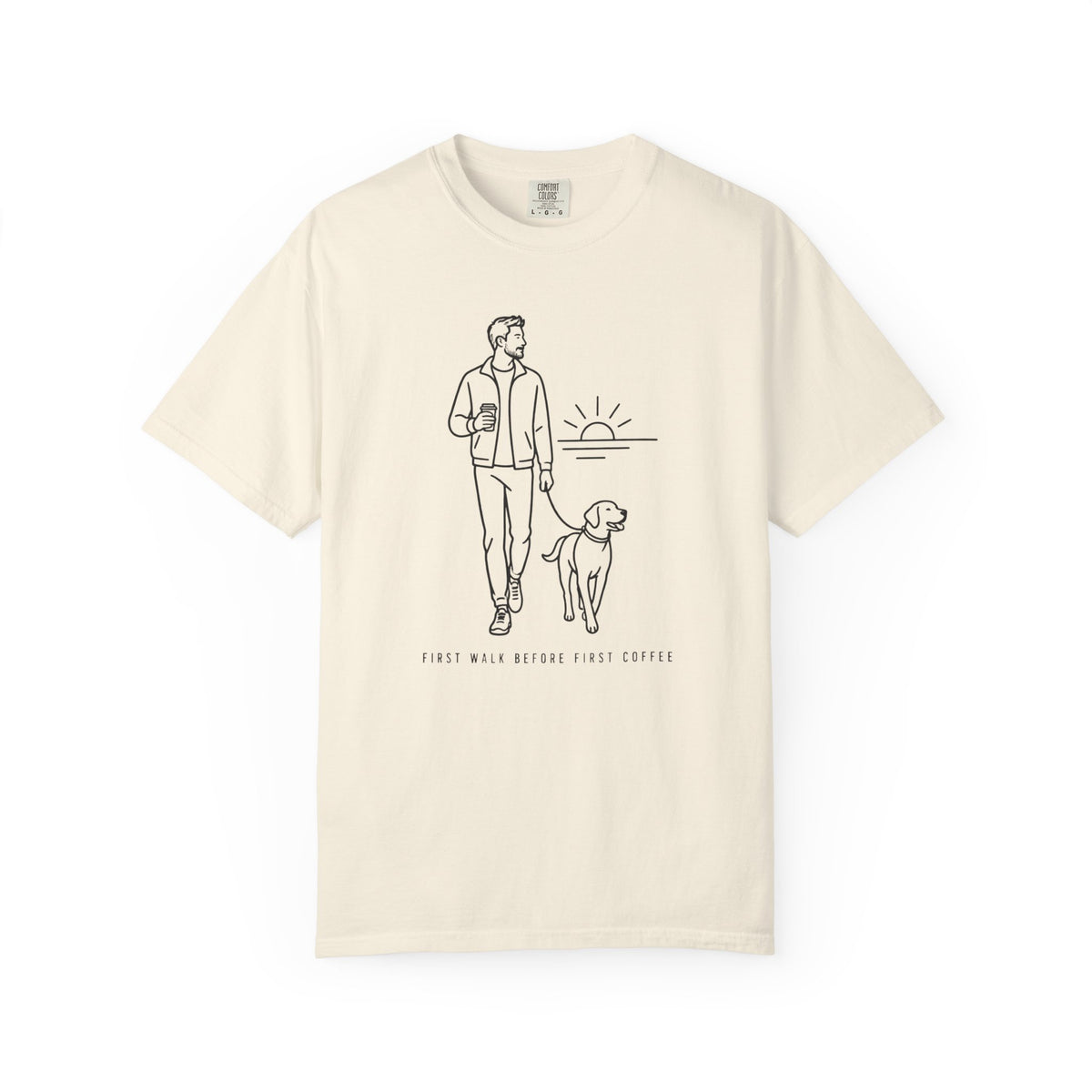 First Walk Before First Coffee Dog Dad T-Shirt