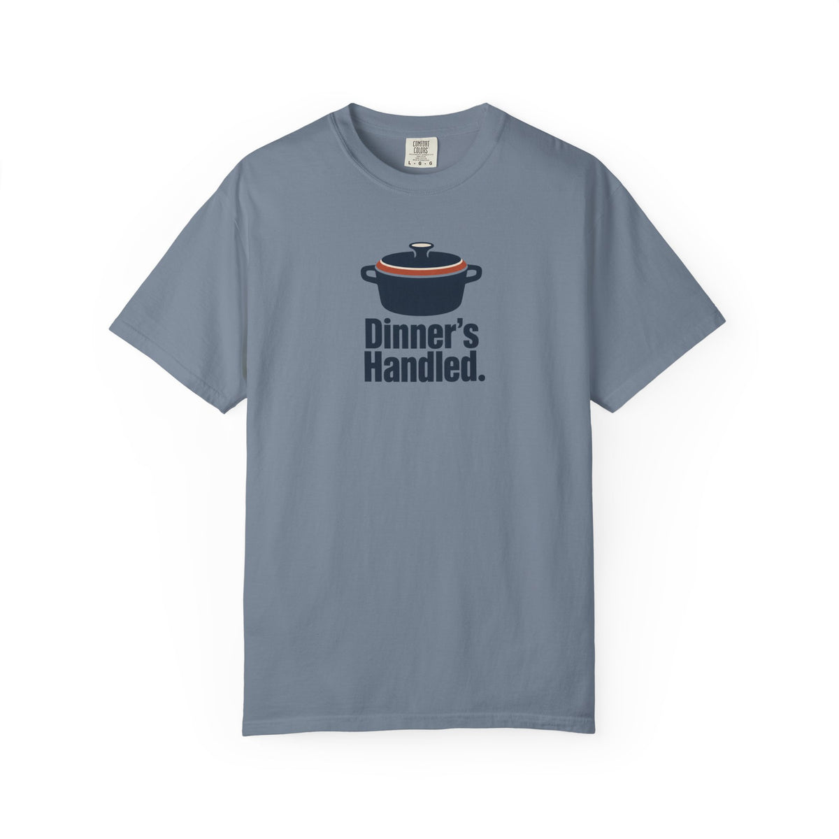 Dinner's Handled T-Shirt — Cooking Pot Graphic Tee for Home Cooks & Dinner Nights