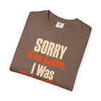 Sorry I'm Late Funny Fishing T-Shirt for Men
