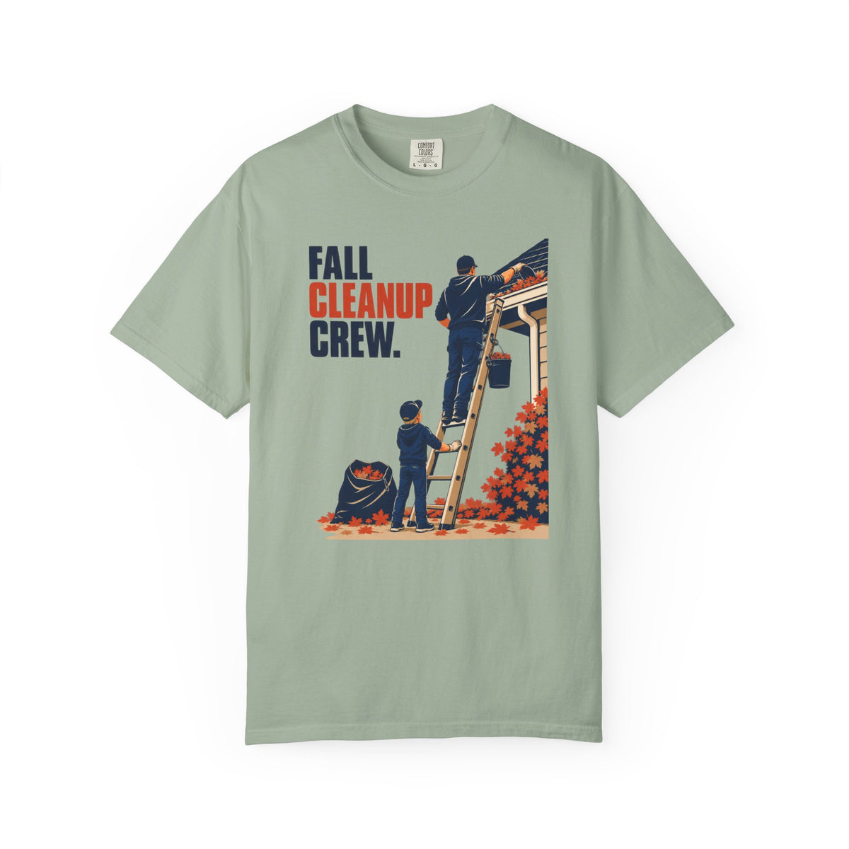 Fall Cleanup Crew T-Shirt — Autumn Yard Work Graphic Tee