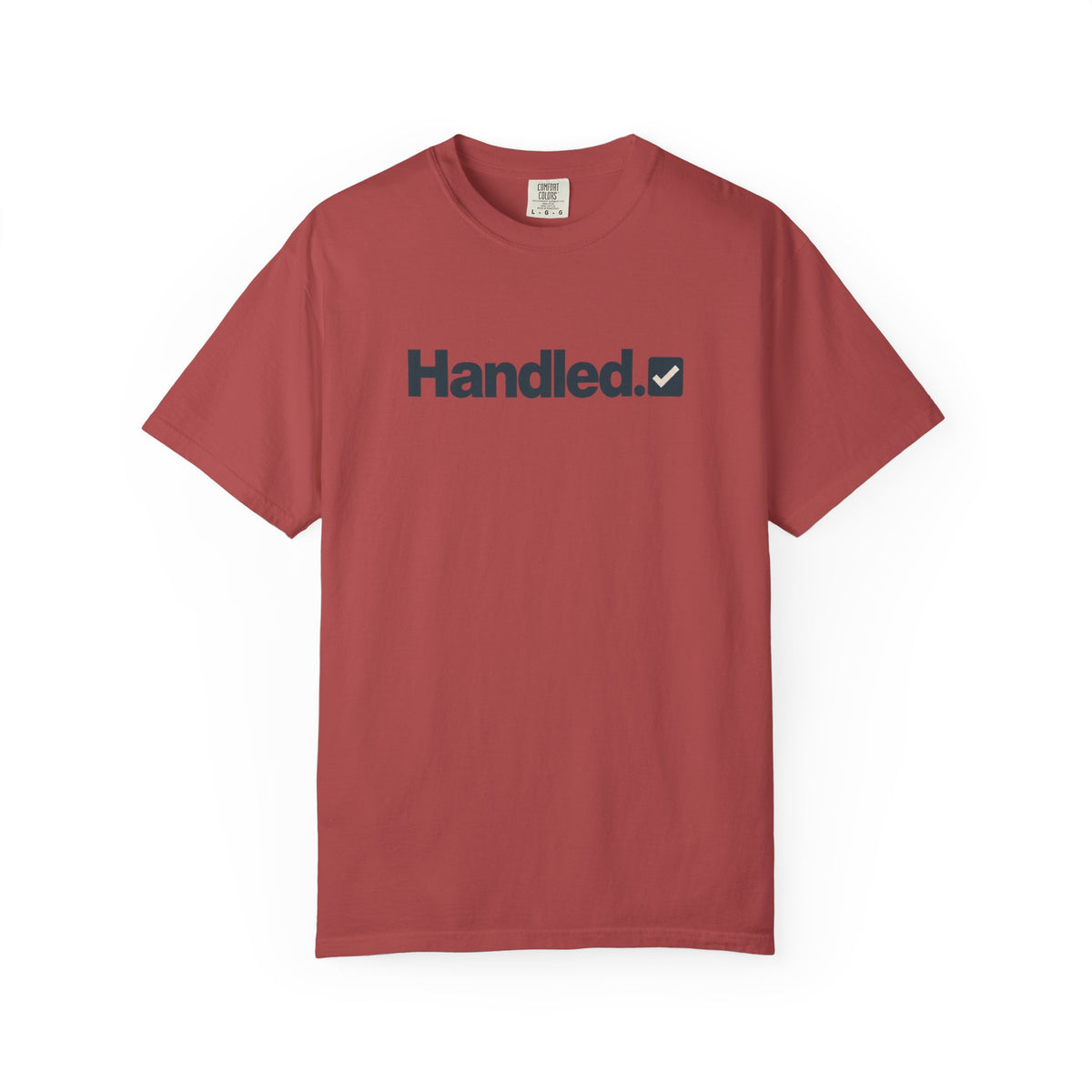 Handled Checked Graphic T-Shirt