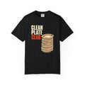 Clean Plate Club T-Shirt — Retro Stack of Plates Graphic Tee