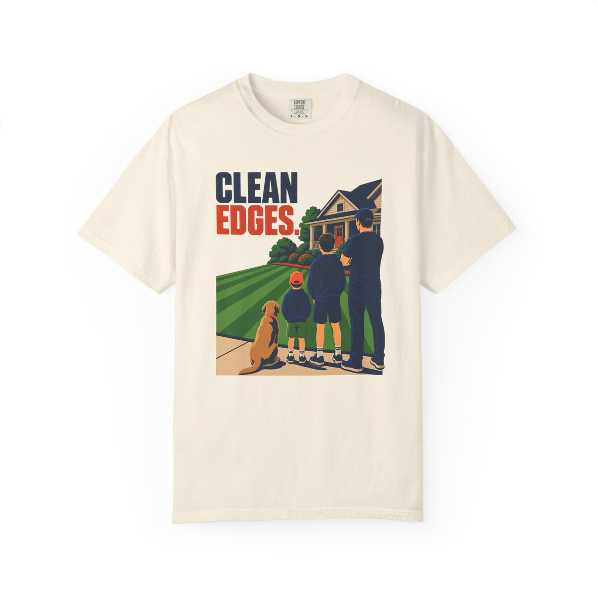 Clean Edges T-Shirt — Family Lawn Care Graphic Tee