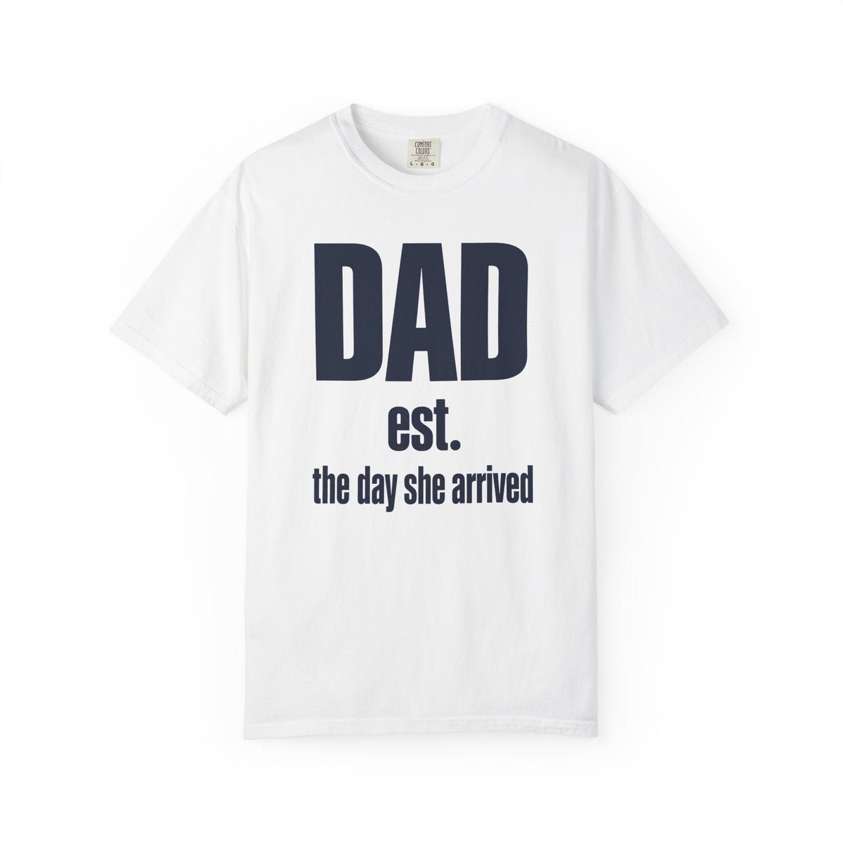Dad Est. the Day She Arrived New Dad T-Shirt