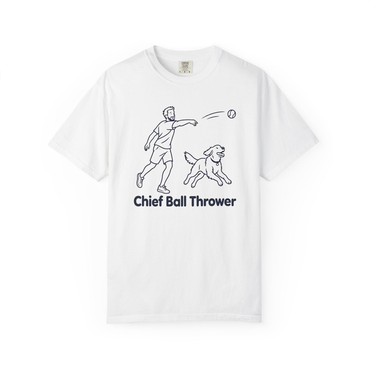 Chief Ball Thrower Funny Dog Dad T-Shirt