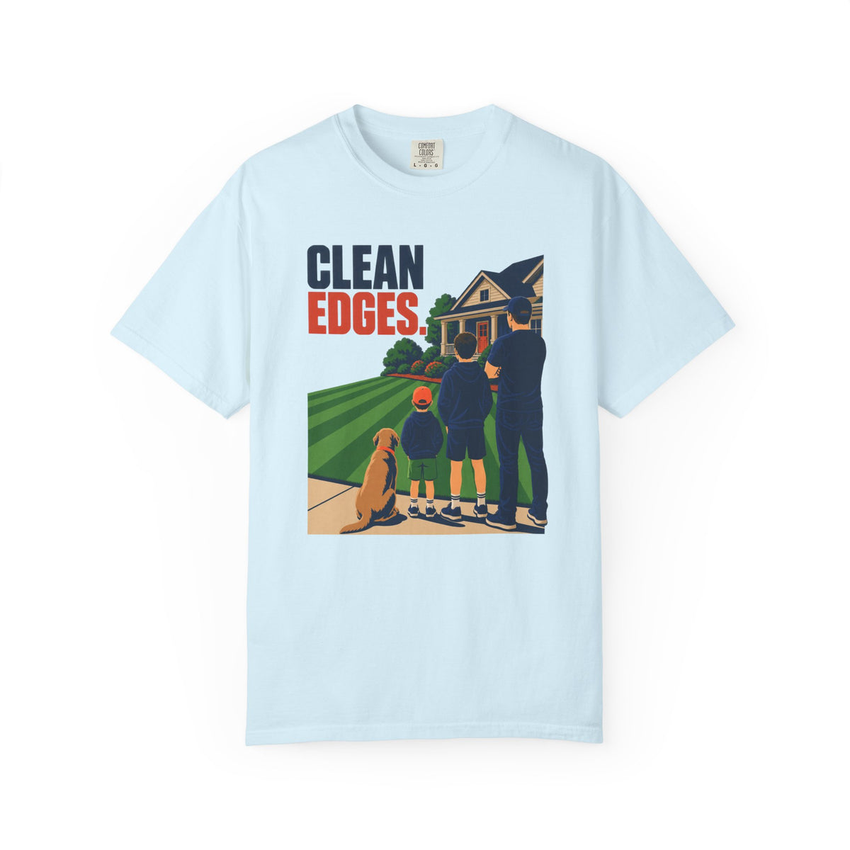 Clean Edges T-Shirt — Family Lawn Care Graphic Tee
