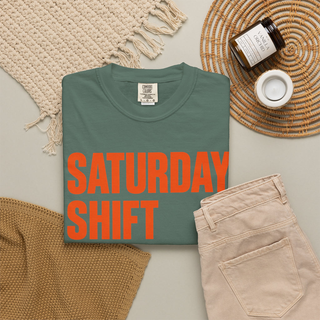 Saturday Shift 6AM to Dinner BBQ Dad T-Shirt