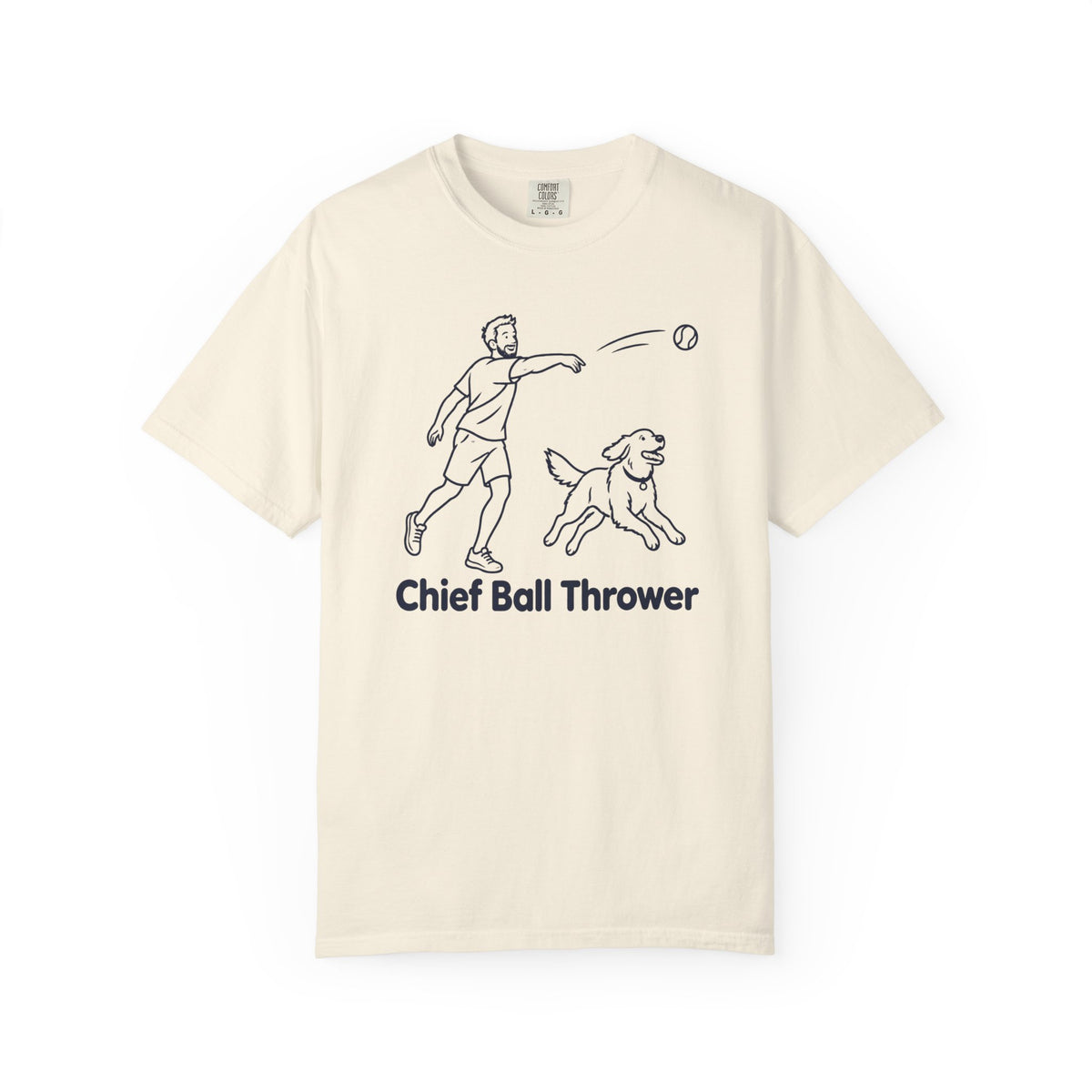 Chief Ball Thrower Funny Dog Dad T-Shirt