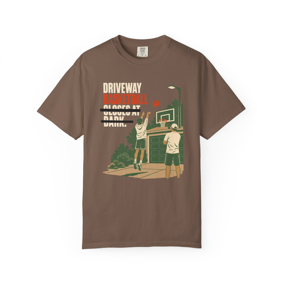 Basketball Driveway Tee — "Driveway Basketball" Retro Outdoor Court T‑Shirt