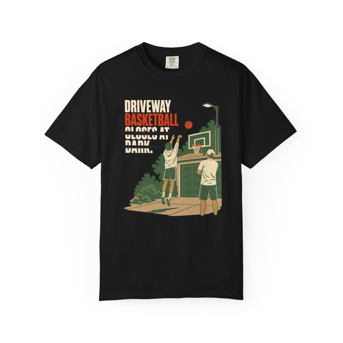 Basketball Driveway Tee — "Driveway Basketball" Retro Outdoor Court T‑Shirt