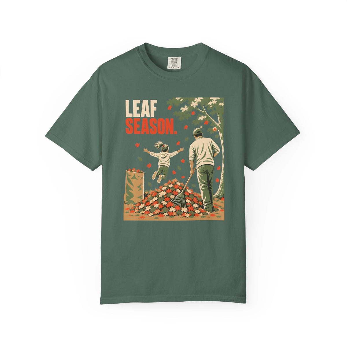 Leaf Season T-Shirt — Vintage Autumn Leaf Pile Design