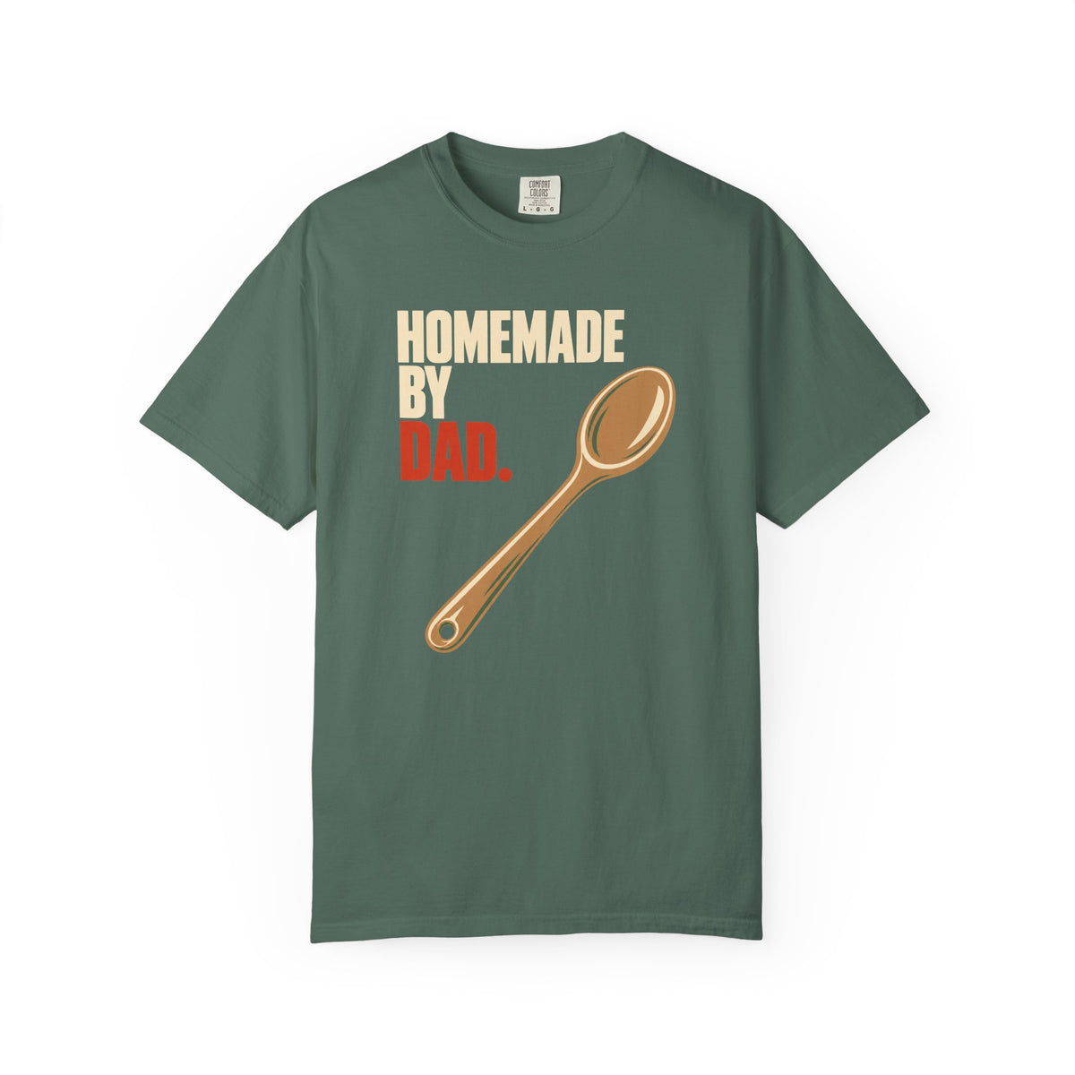 Homemade by Dad T-Shirt – Funny Father’s Day Cooking Tee with Spoon Graphic