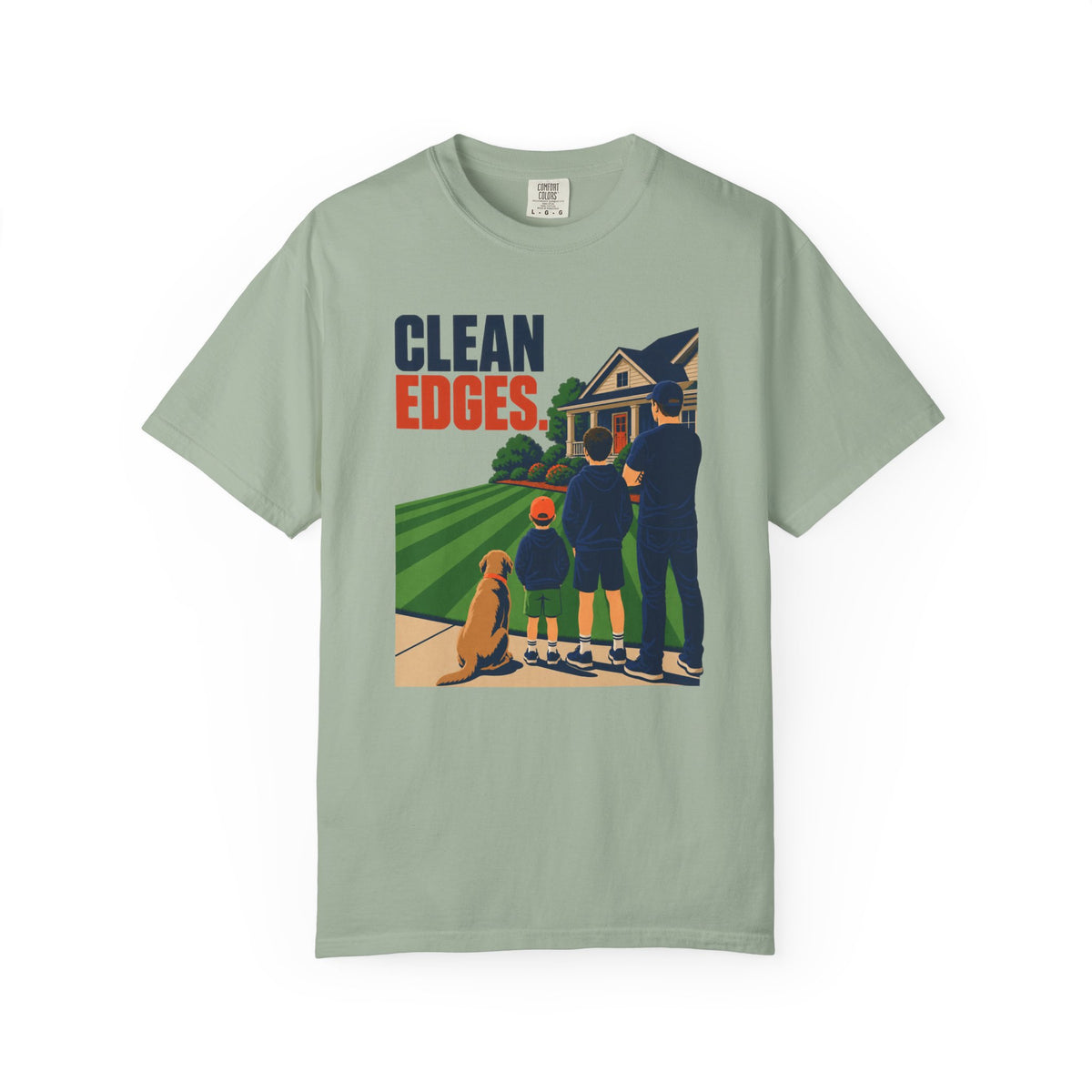 Clean Edges T-Shirt — Family Lawn Care Graphic Tee