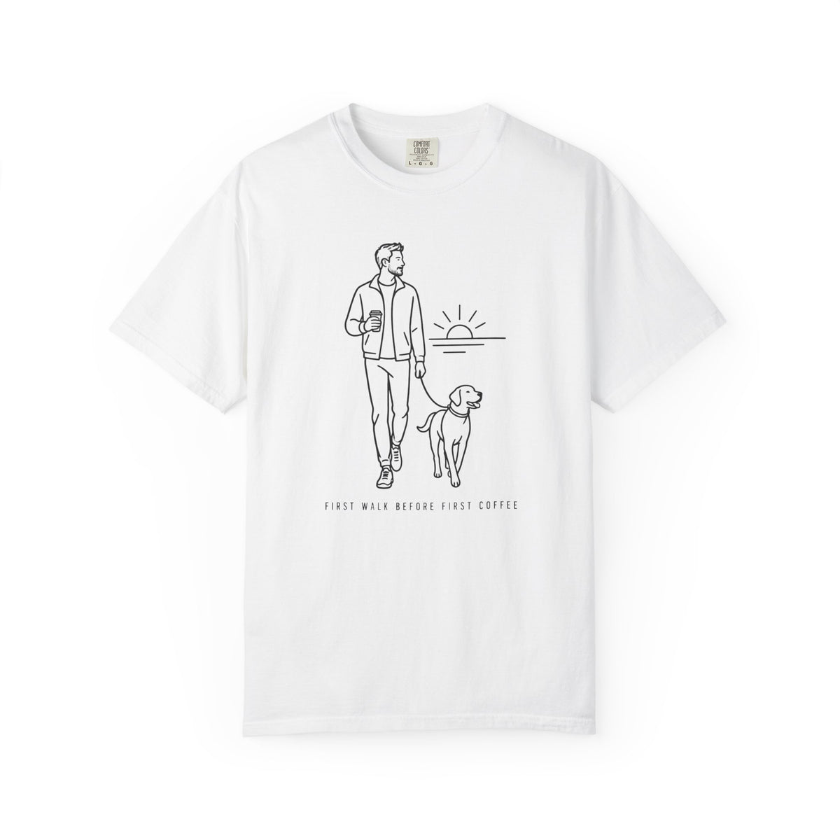 First Walk Before First Coffee Dog Dad T-Shirt
