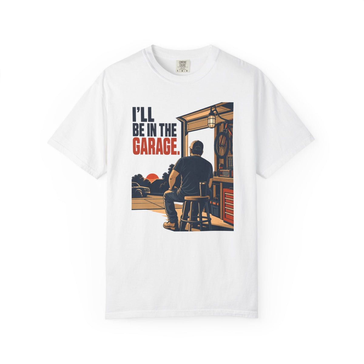 I’ll Be in the Garage T-Shirt – Vintage Mechanic Workshop Graphic Tee