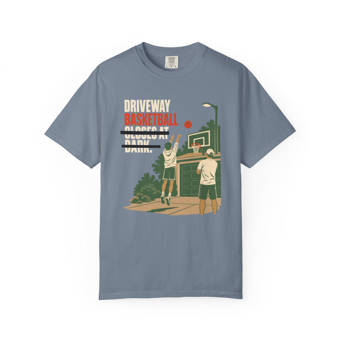 Basketball Driveway Tee — "Driveway Basketball" Retro Outdoor Court T‑Shirt